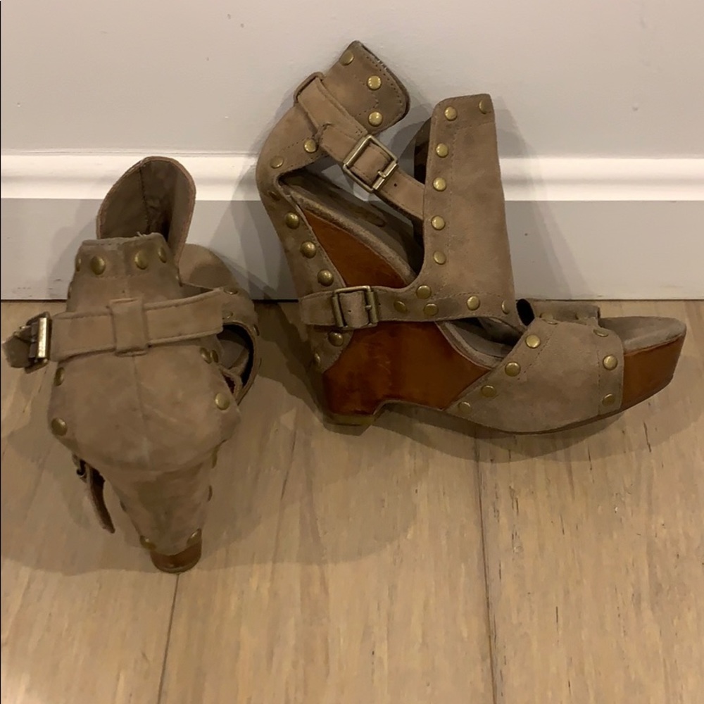 ASH “Lovely” Studded Wedge Sandals